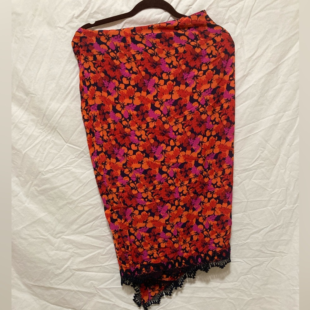 Derek Lam 10 Crosby Floral Print Knee-Length Skirt